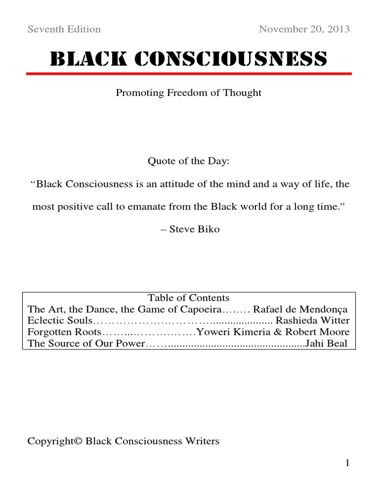 essay questions on black consciousness movement