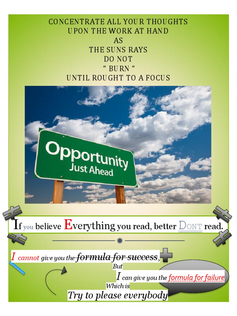 Focus for Success: Avoiding Failure | PDF