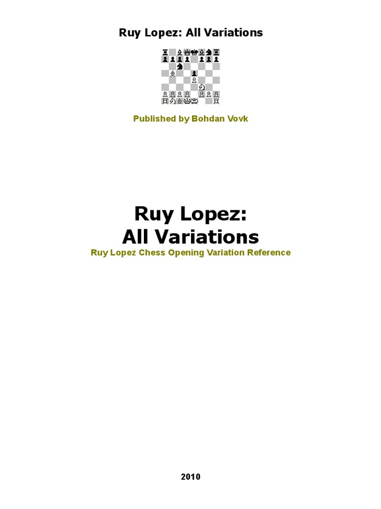 Free Chess PDF eBook Ruy Lopez All Variations