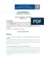 LISTA DE EXERCÍCIOS - 8ª A e B ok - junho 2011 - CORRIGIDA E COMENTADA