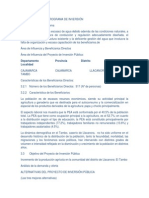 JUSTIFICACIÓN DEL PROGRAMA DE INVERSIÓN