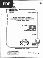 ACUTE Toxicity Therphtalic Acid