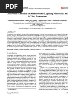 Microbial Adhesion on Orthodontic Ligating Materials