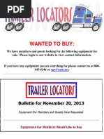 Wanted To Buy - November 20, 2013