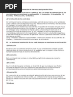 Terminación de los contratos y Hecho ilícito
