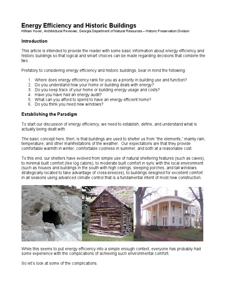 Energy Efficiency in Historic Buildings | PDF | Building Insulation ...