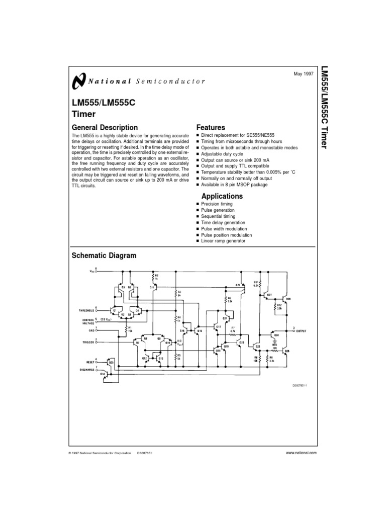Lm555 555c Timer | PDF