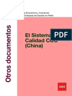 Documento Certificado de Calidad China