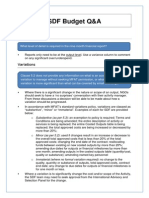 SDF Budget Q&A: Reporting