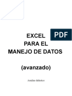 EXCEL para Manejo de Datos