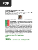 Apresentação formal do livro desde a capa até à página 11