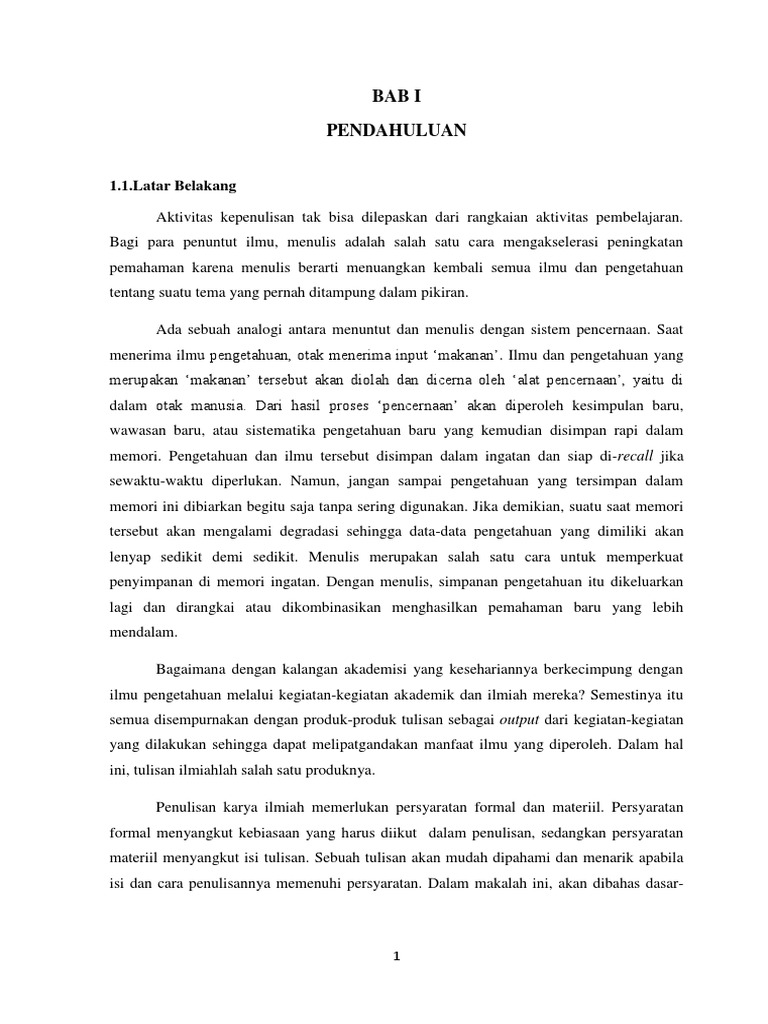 Makalah Menulis Karya Ilmiah