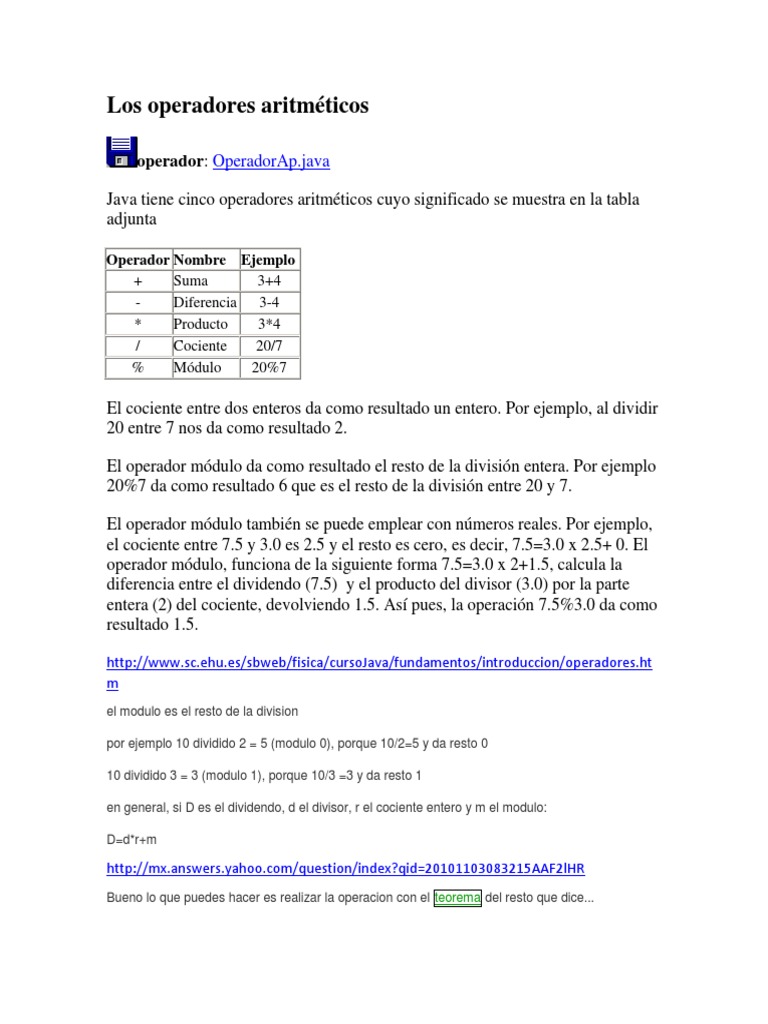 Modulo De Una Division