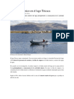 Detectan arsénico en el lago Titicaca