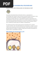 Transtornos causados pela televisão nas crianças