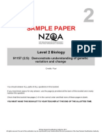 Sample Paper: Level 2 Biology