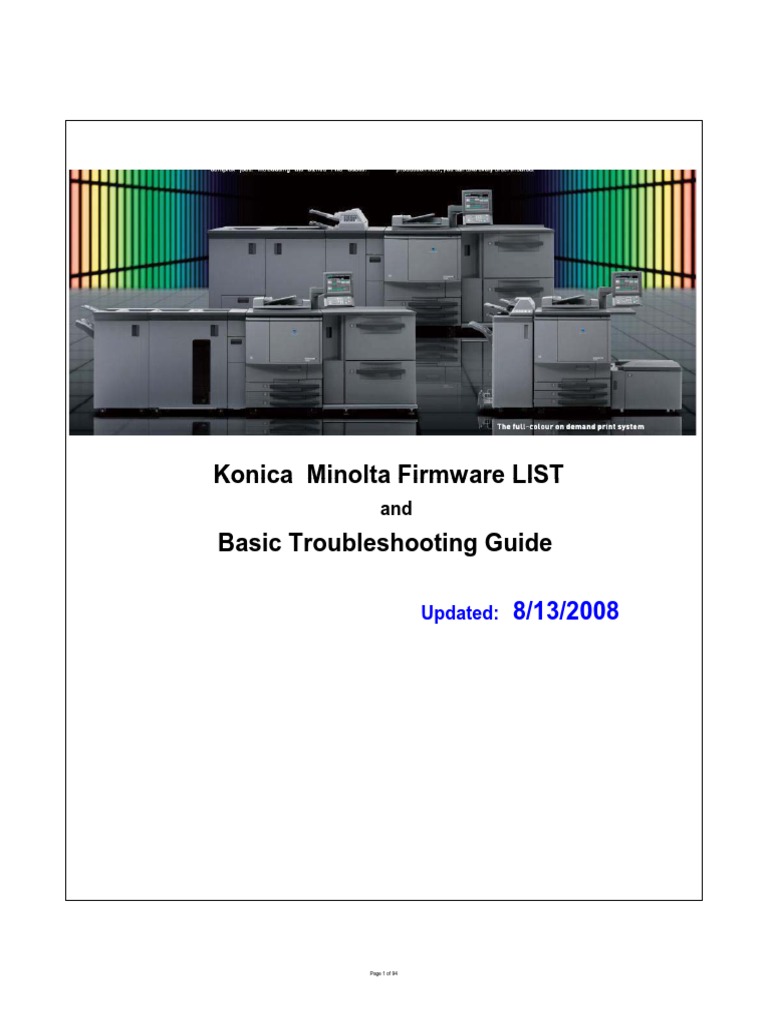 Konica Minolta FIRMWARE List[1]