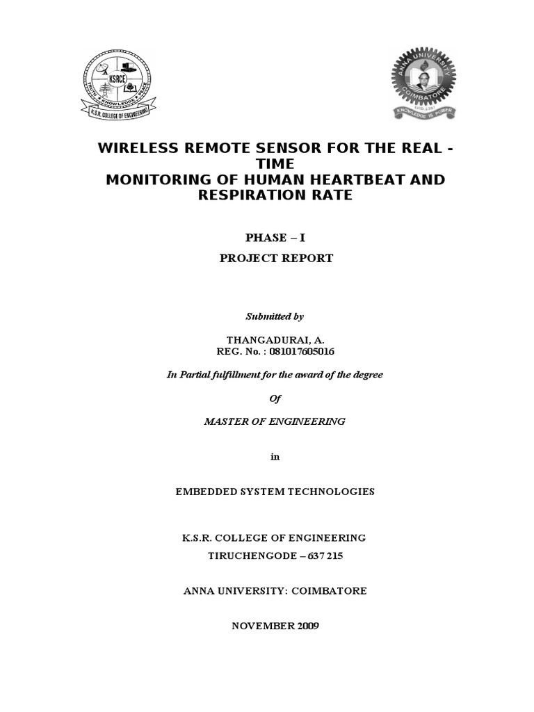 Wireless Remote Sensor For The Real - Time Monitoring of Human ...