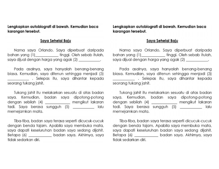 Latihan Karangan Autobiografi Tahun 3 Sk Pdf
