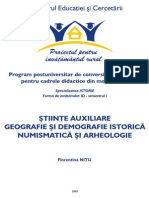 Stiinte Auxiliare ale Istoriei (Paleografie,Vexilologie,Numismatica,Cronologie,Onomastica,Heraldica)