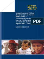 63006843 Lineamientos de Politica Sectorial Para El Periodo 2002 2012