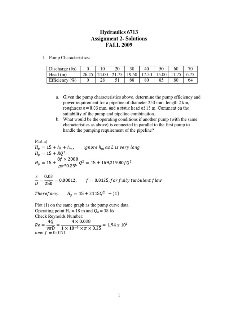 Pump and Flow Analysis Solutions | PDF | Pump | Continuum Mechanics