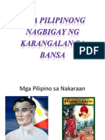 Mga Pilipinong Nagbigay NG Karangalan Sa Bansa