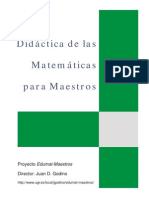 Didactica de Las Matematicas Para Maestros