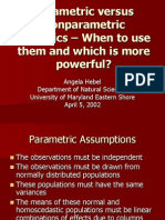 Parametric vs Nonparametric Stats