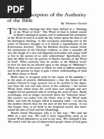 Barth S Conception of The Authority of The Bible