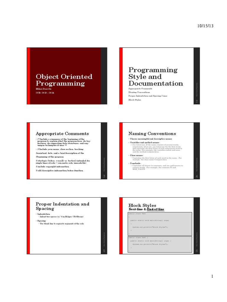 02 - Java Fundamentals Handout | PDF | Method (Computer Programming ...