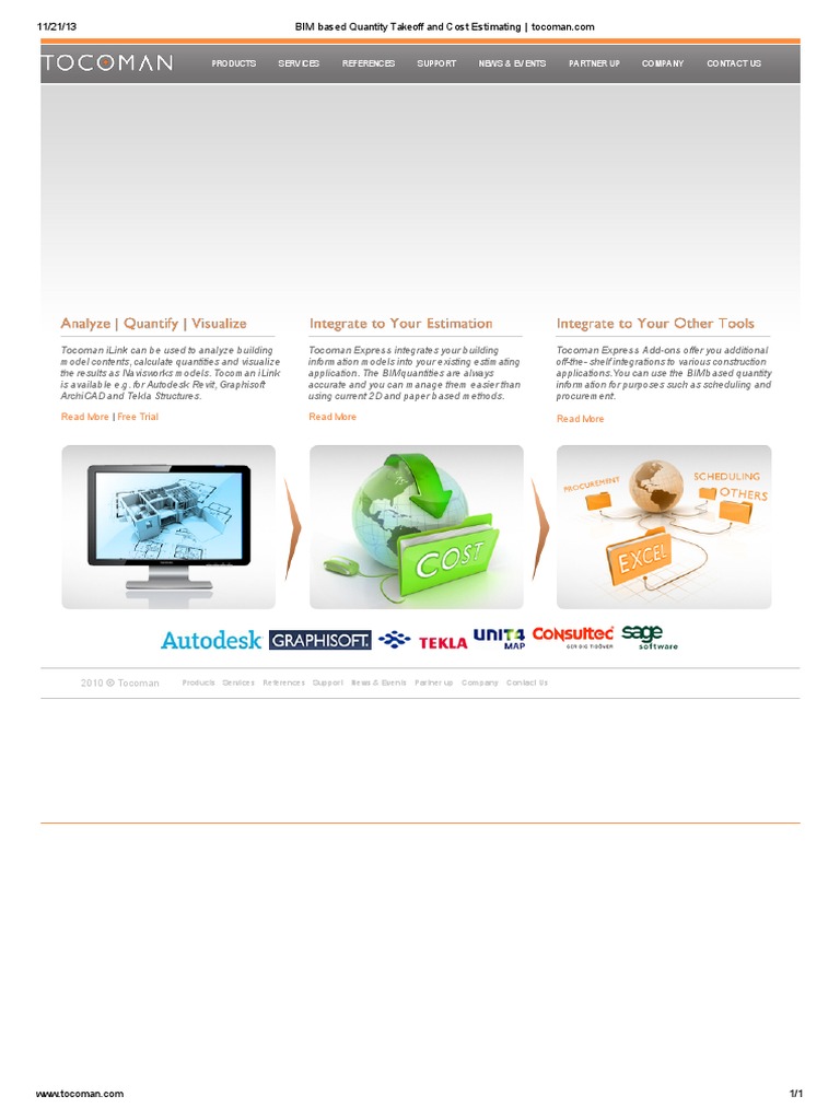 BIM Based Quantity Takeoff and Cost Estimating - Tocoman | PDF ...