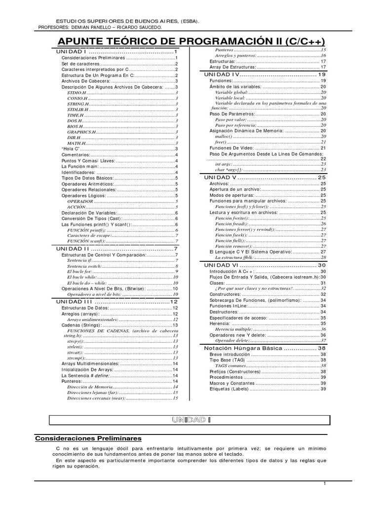 Fundamentos de Programación en C/C++ | PDF