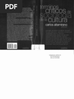 Altamirano Terminos Criticos de Sociologia de La Cultura