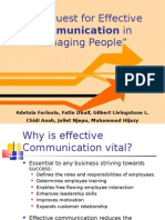 The Quest For Effective Communication in Managing People
