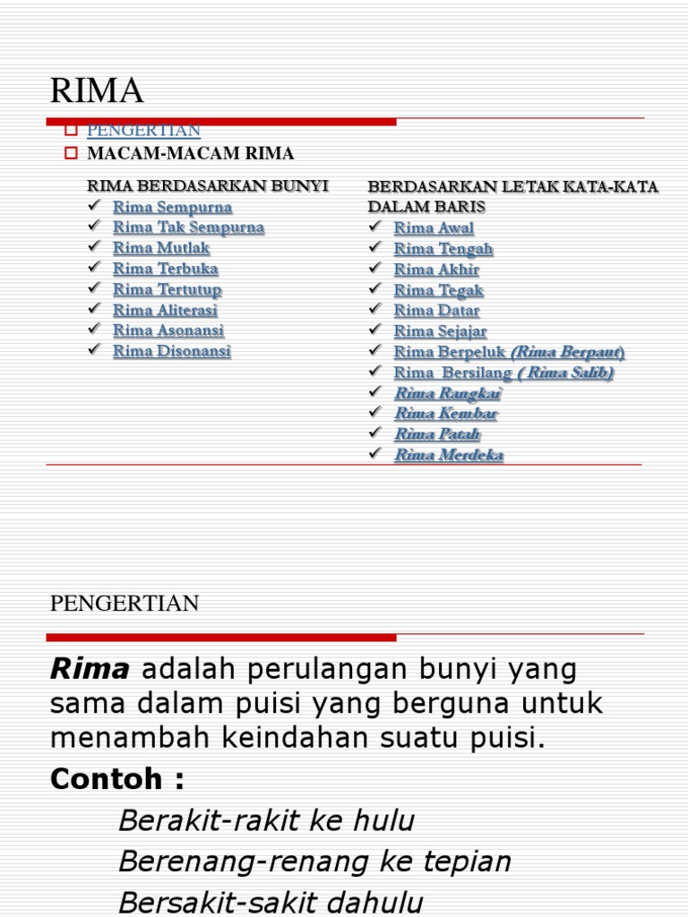 Macam Macam Rima - Kaisar Soal