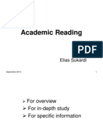 Academic Reading: Elias Sukardi
