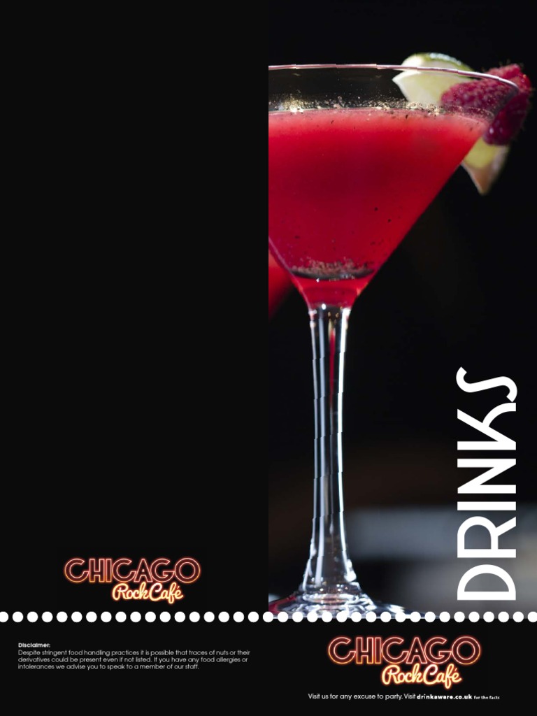 Chicago Rock Café Yeovil Cocktail Menu | PDF | Martini (Cocktail ...