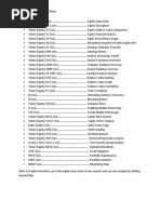 Bloomberg Quick Codes Sheet | PDF | Stock Market | Bloomberg L.P.