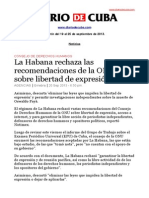 Boletín de DIARIO DE CUBA - Del 19 Al 25 de Septiembre de 2013.