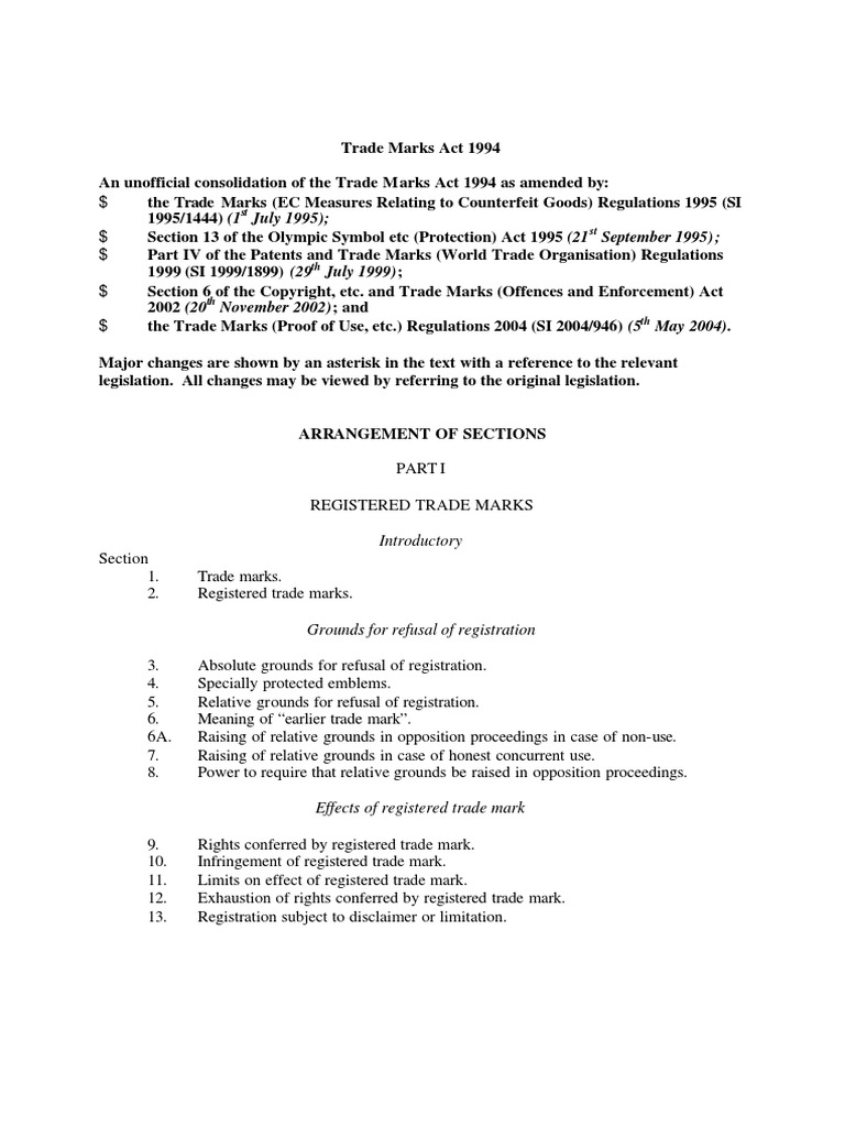 Uk Trademark Act Trademark License