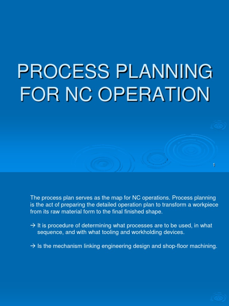 Process Planning For NC Operation | PDF