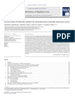 Current Status of Molecular Markers For Early Detection of Sporadic Pancreatic Cancer