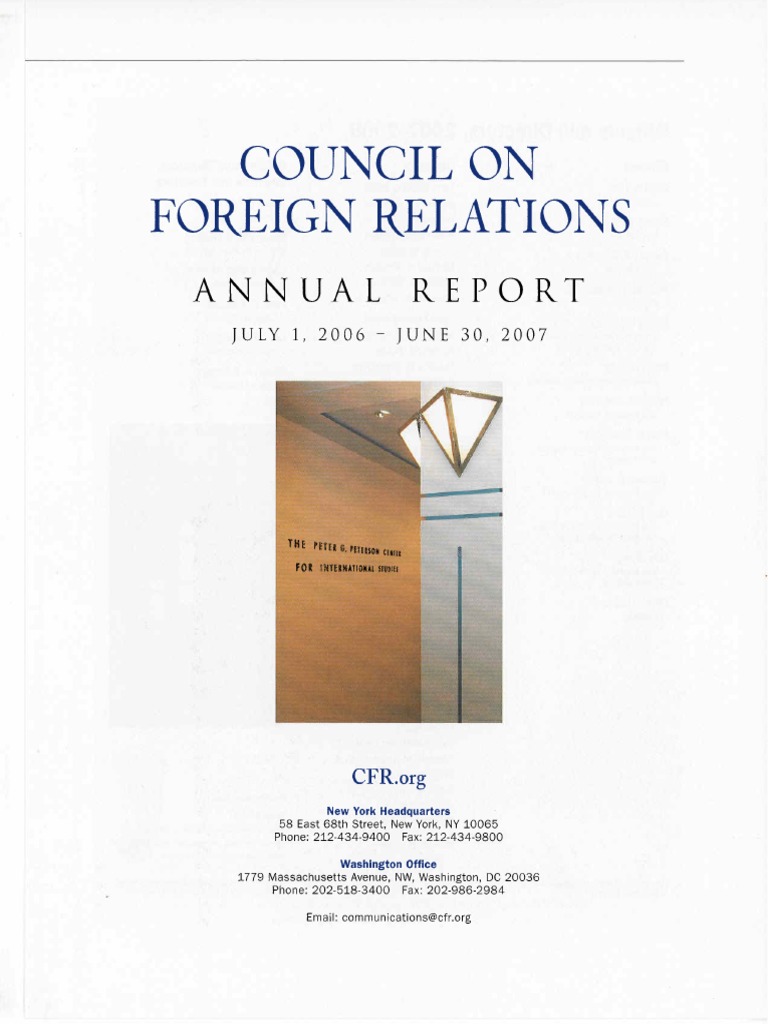 Council on foreign relations and jobs