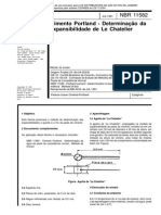 NBR 11582 - Cimento Portland - Determinacao Da Expansibilidade de Le Chatelier
