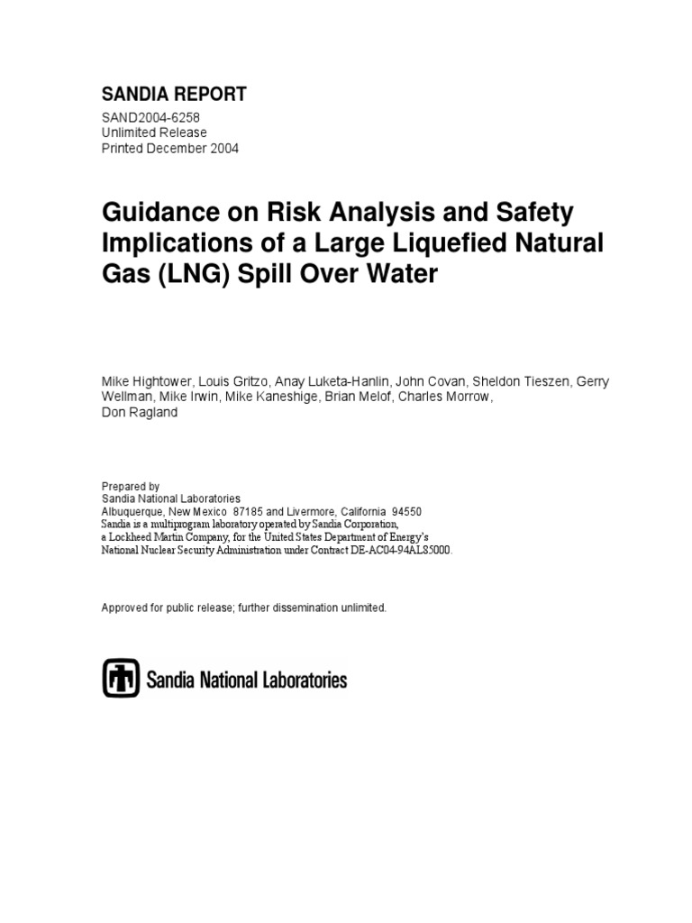 Guidance On Risk Analysis of LNG Spills | PDF