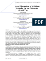 Recognition and Elimination of Malicious
Nodes in Vehicular Ad hoc Networks
(VANET’s)