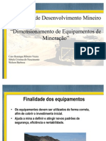 36817186 Desenvolvimento Mineiro Dimensionamento de Equipamentos de Mineracao