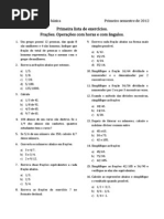 Exercicios de fração