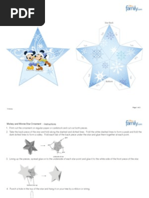 Mickey Minnie Star Ornament Printable 1009